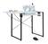 Angle. Studio Designs - Dart Sewing Table Folding Top and Adjustable Platform - Charcoal Black / White.