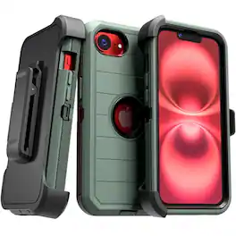RomeTech - Defender Case for Apple iPhone 16e - Army Green / Black