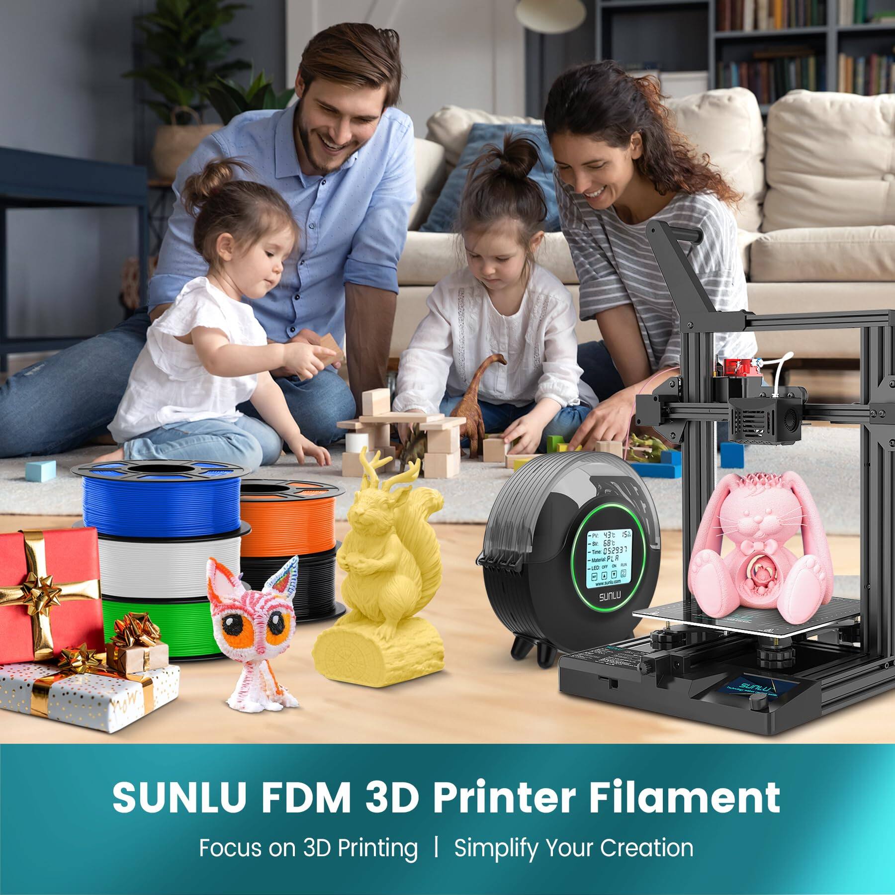 SUNLU FDM 3D Printer Filament  
Focus on 3D Printing | Simplify Your Creation