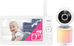 VTech - 7” Digital Video Baby Monitor with Pan-Tilt-Zoom, 600p High-Quality Display, and No WiFi - White - Front_Zoom