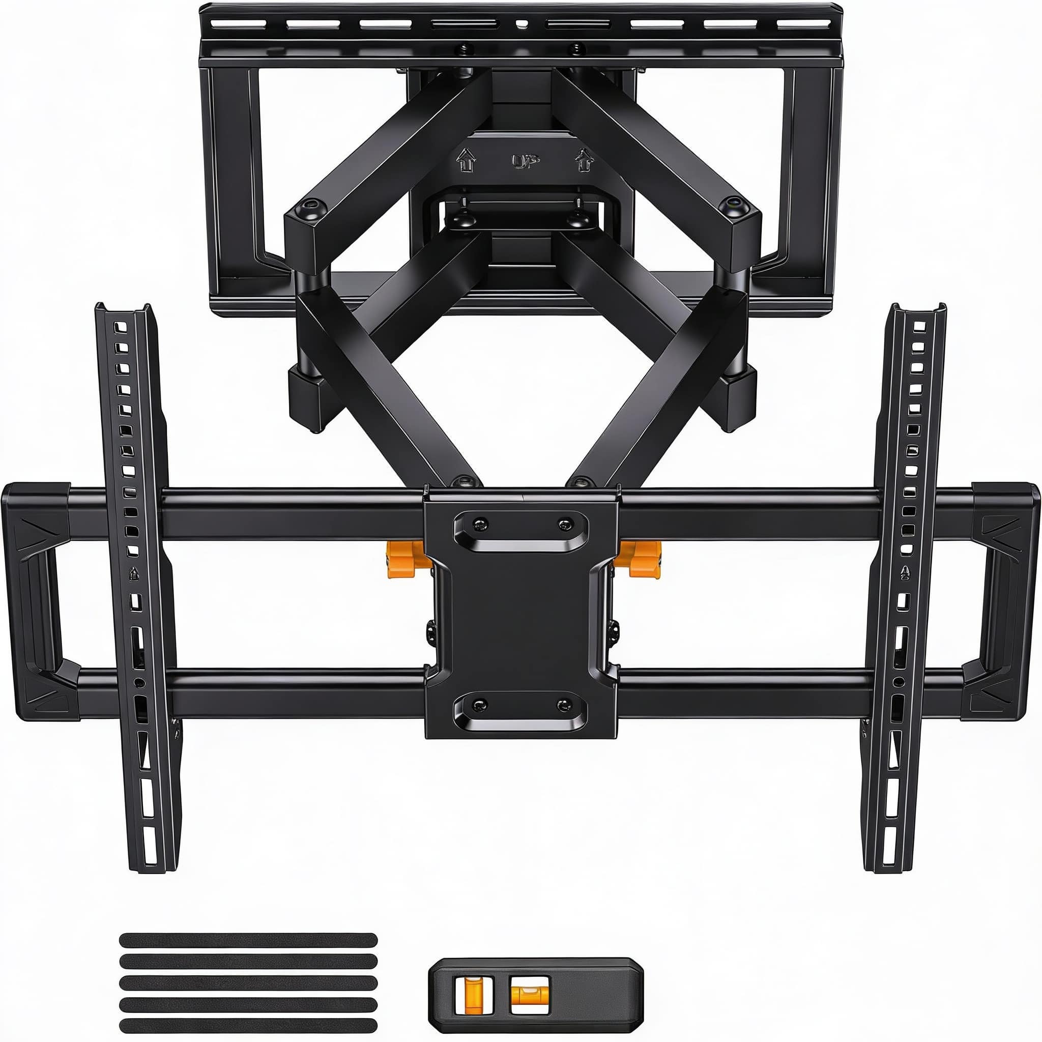 Frangdom - UL Full-Motion TV Mount 42-90" 132lb 600x400mm 16" Studs - BLACK 42-90 inch Full Motion TV Wall Mount