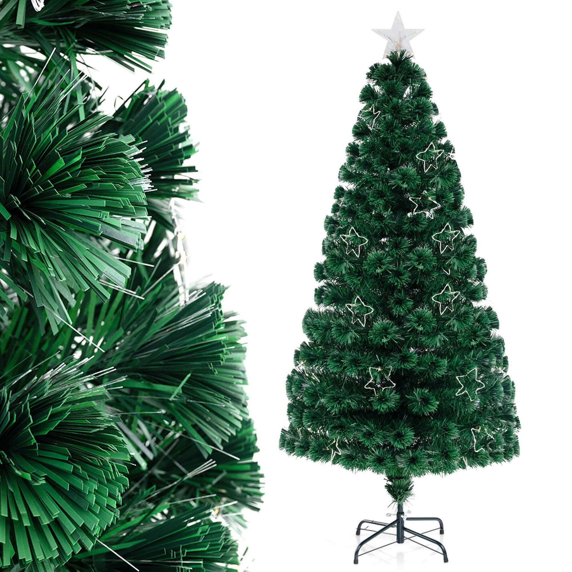 Alt View 9. Costway - Costway 6 FT Artificial Xmas Tree with 230 Branch Tips 389 Warm White LED Lights - Green.