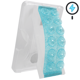 LoveHandle - PRO for MagSafe Universal Magnetic Wallet, Phone Grip & Kickstand with Adapter Ring - Suction - Topaz Glitter Suction