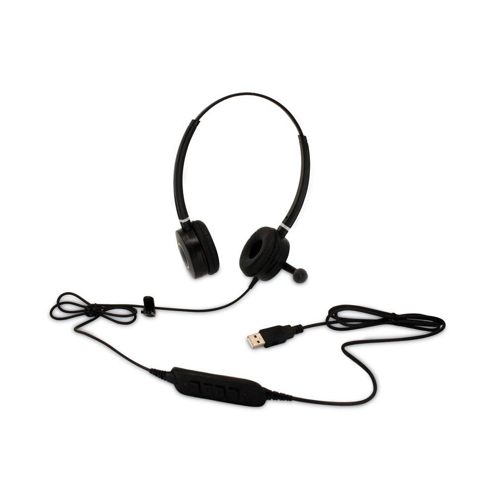 Spracht - HSWDUSB2 HS-WD-USB-2 Binaural Over The Head Headset - Black
