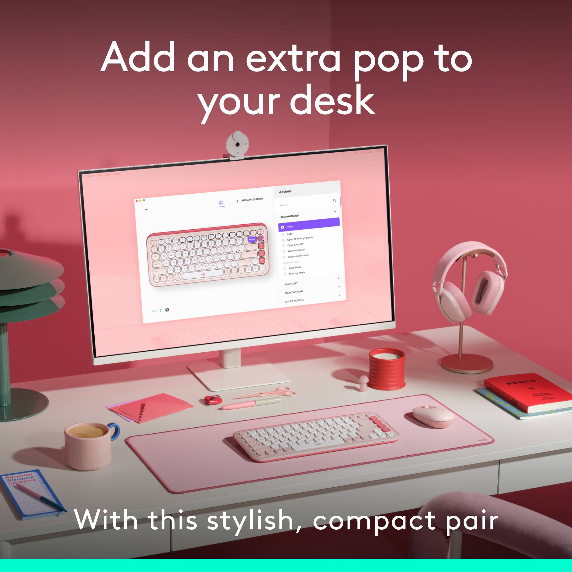 Add an extra pop to your desk with this stylish, compact pair.