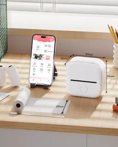 Phomemo M02S draagbare printerset, draadloos bluetooth thermisch 300 dpi HD-printen, geschikt voor kinderen, dagboek, organisatie, foto's, compatibel met iOS en Android, roze Phomemo M02S draagbare printerset, draadloos bluetooth thermisch 300 dpi HD-printen, geschikt voor kinderen, dagboek, organisatie, foto's, compatibel met iOS en Android, roze