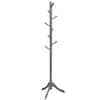 Front. Costway - Costway Wooden Coat Rack Stand Entryway Hall Tree 2 Adjustable Height w/ 8 Hooks - Gray.