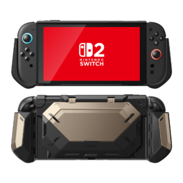 i-Blason - Nintendo Switch 2 Matrix Case | Rugged TPU, Foldable Joy-Con Holder, Game Storage, Dockable, Non-Slip Grip - Desert
