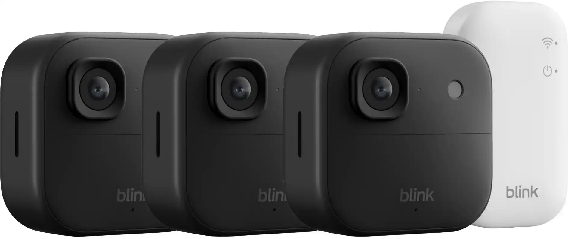 Blink - Outdoor 2K+ Wireless Smart Security Camera, 2K video, Two-way audio w/ noise cancellation, Smart detection - 3CAM - Black