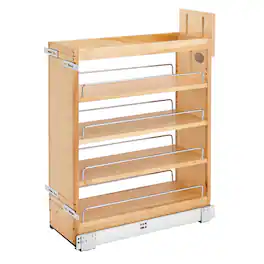 Rev-A-Shelf - 8.75'' Pullout Kitchen Cabinet Organizer Soft-close, 448-BCSC-8C - Light Brown