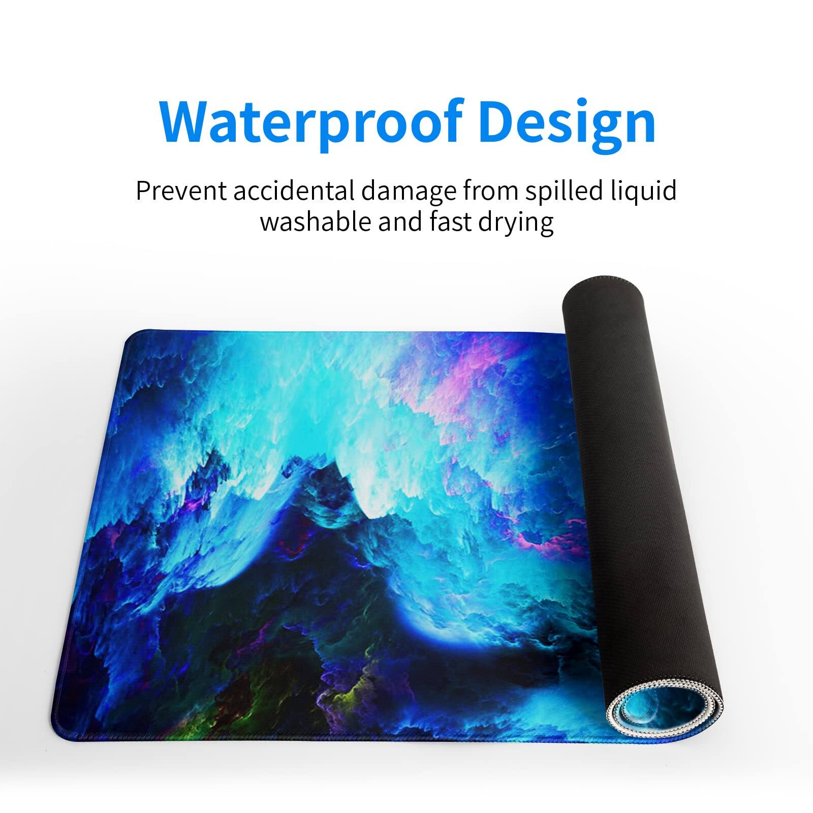 Waterproof Design

Prevent accidental damage from spilled liquid  
washable and fast drying