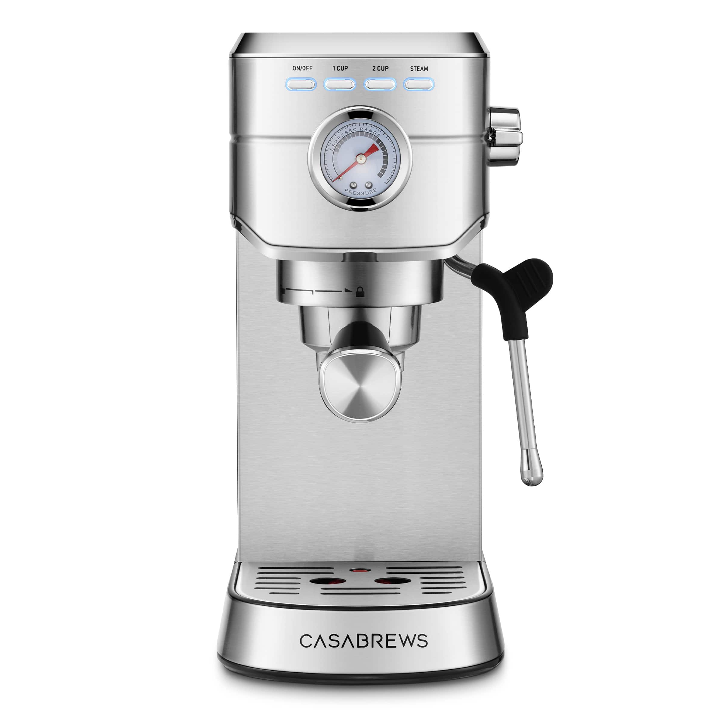 Casabrews - CM5418 20-Bar Espresso Machine and Coffee Maker - Silver