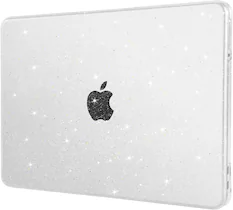 Front. mosiso - Sparkly Glitter Case for MacBook Neo 13 inch A3404 with A18 Pro Chip (2026), Ultra-Thin Crack & Scratch Resistant Cover - Clear.