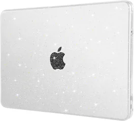 mosiso - Sparkly Glitter Case for MacBook Neo 13 inch A3404 with A18 Pro Chip (2026), Ultra-Thin Crack & Scratch Resistant Cover - Clear