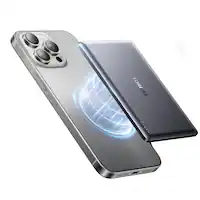 TORRAS - MiniMag - MagSafe Portable Charger - Wireless Magnetic Power Bank - 5000mAh - Titanium Gray - Front_Zoom