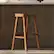 Angle. Maven Lane - 31" Vincent Barstool in Antiqued Natural Finish - Antiqued Natural.