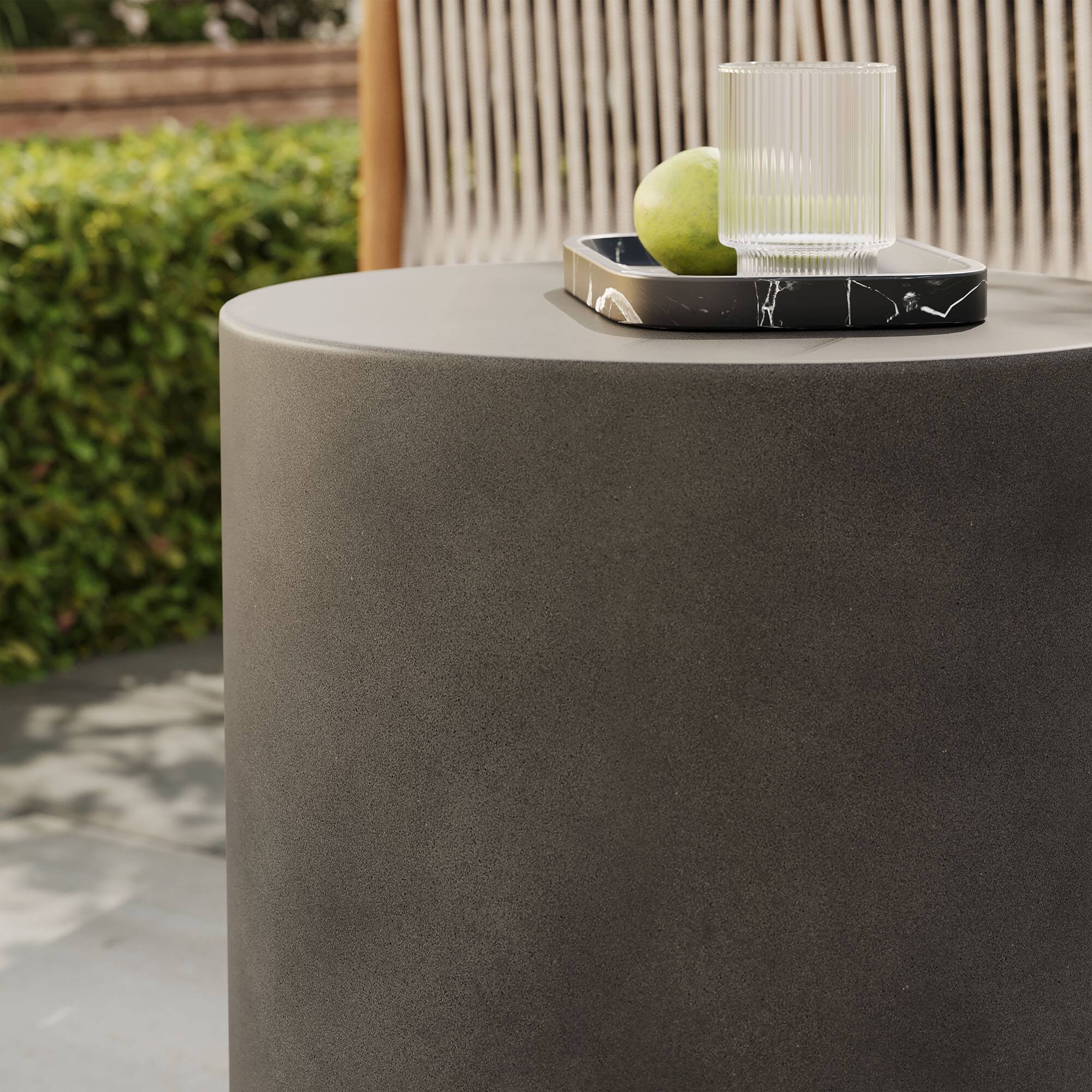 Alt View 1. Modway - Brion Indoor - Outdoor Patio Concrete Stool by Modway - Gray.