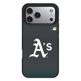 Keyscaper - MLB - Athletics Bump Case with 8.2ft Drop Protection - 15 Plus - Black