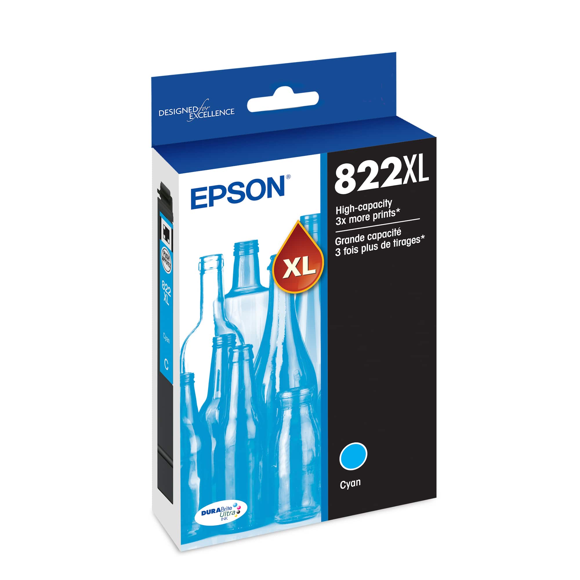 Epson - T822 XL High Yield Ink Cartridge - Cyan
