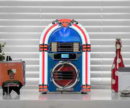 Victor Audio - Victor BROADWAY Desktop Bluetooth Jukebox - Blue