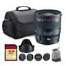 Canon - EF 24mm f/1.4L II USM Lens 64GB Card Bundle - Black