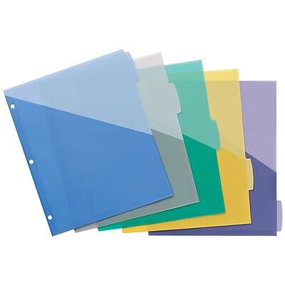 Alt View 7. Avery - Write & Erase Pocket Plastic Dividers, 5 Tabs - Multicolor.