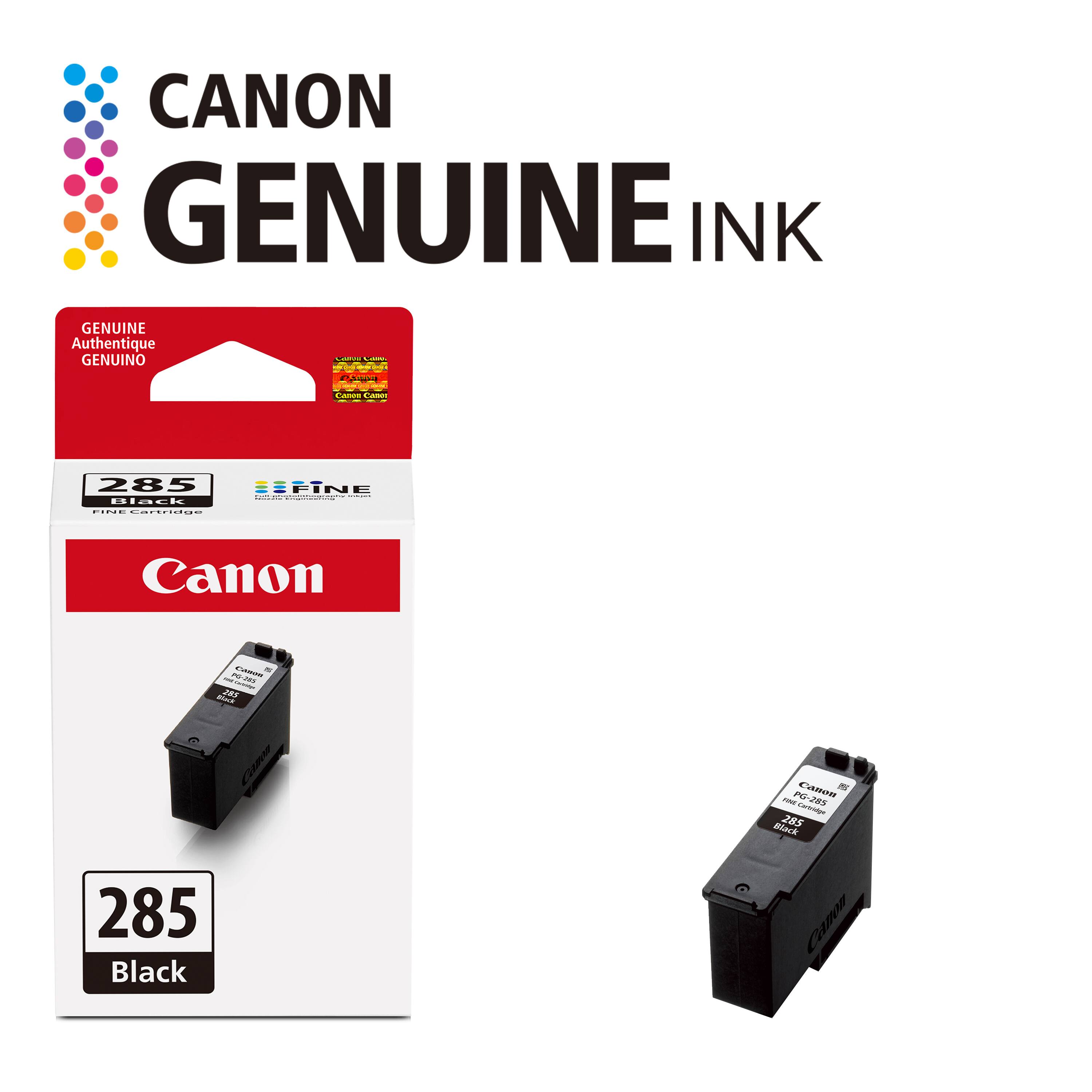 CANON GENUINE INK  
GENUINE Authentique GENUINO  
285 EFINE  
Canon PG-285  
Black