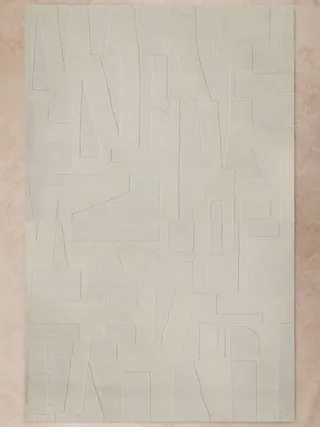 Front. GAURI KOHLI - Furano Rug - Shades of ivory.