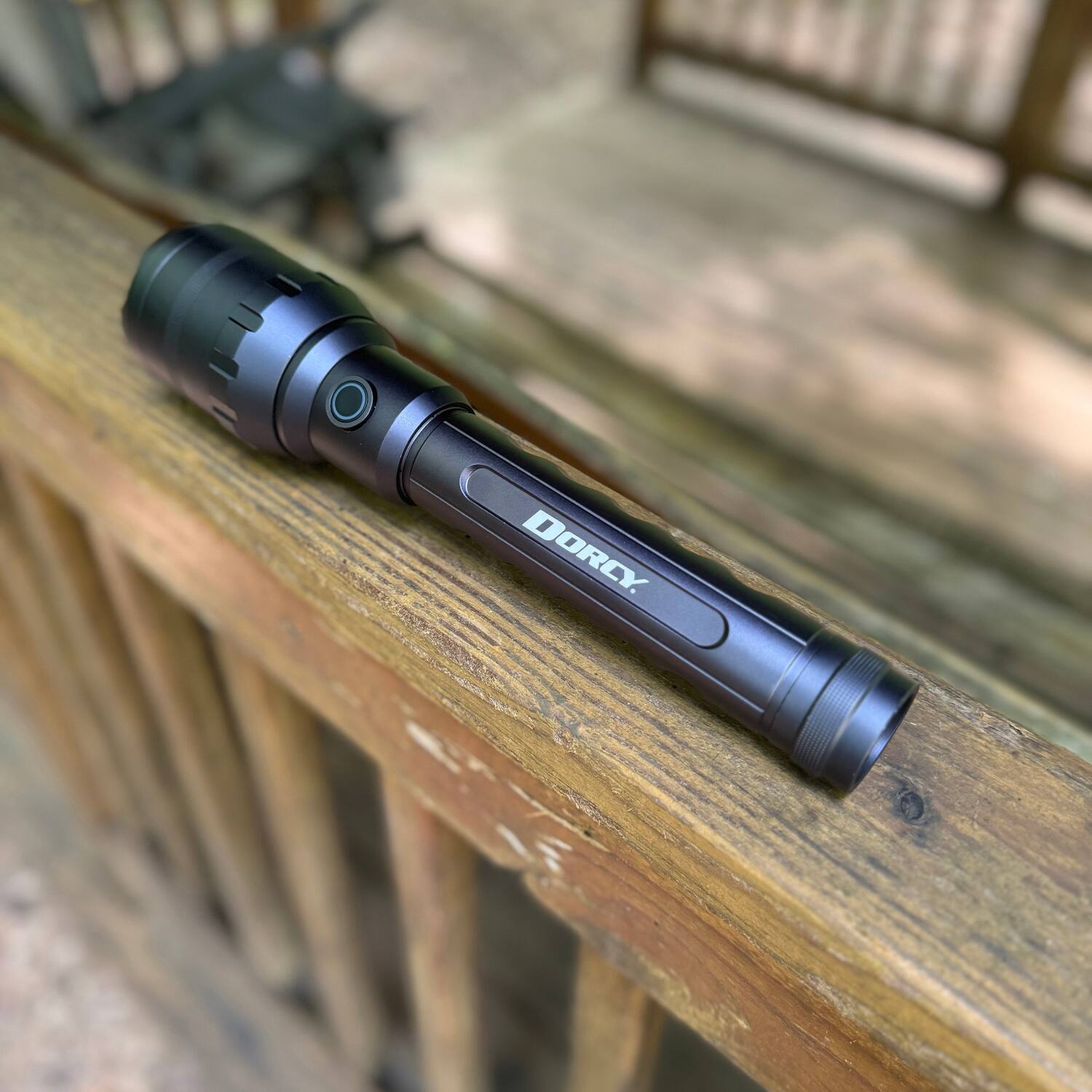 Angle. Dorcy - Ultra HD Series USB-Rechargeable LED 9000 Lumen Flashlight with Power Bank, 4 Modes, 820 ft Beam, 24 Hr Run Time.