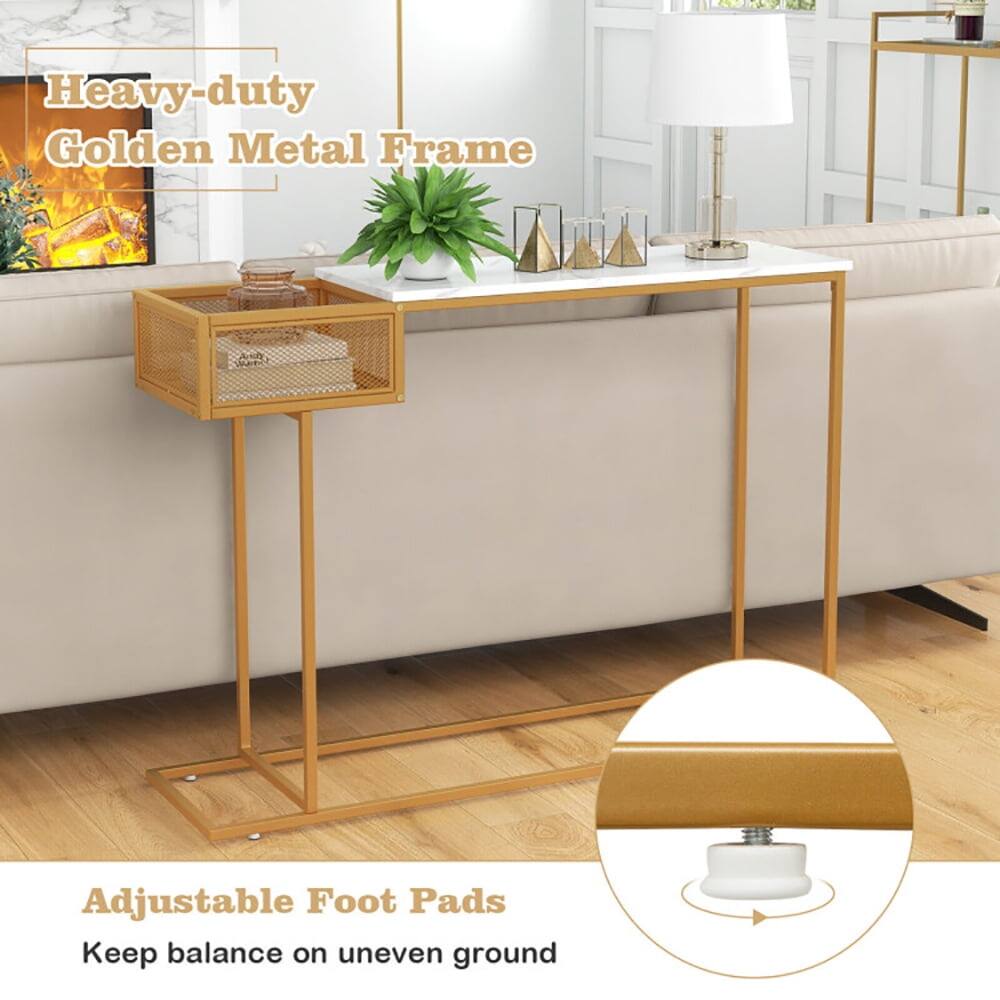 Heavy-duty Golden Metal Frame

Adjustable Foot Pads
Keep balance on uneven ground