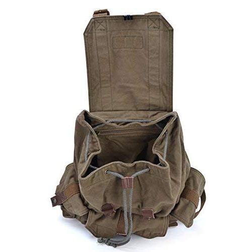 Alt View 3. Cozy Serene - 21101amg Specially High Density Thick Canvas Backpack Rucksack  Field Tan Large - Coffee-Small.