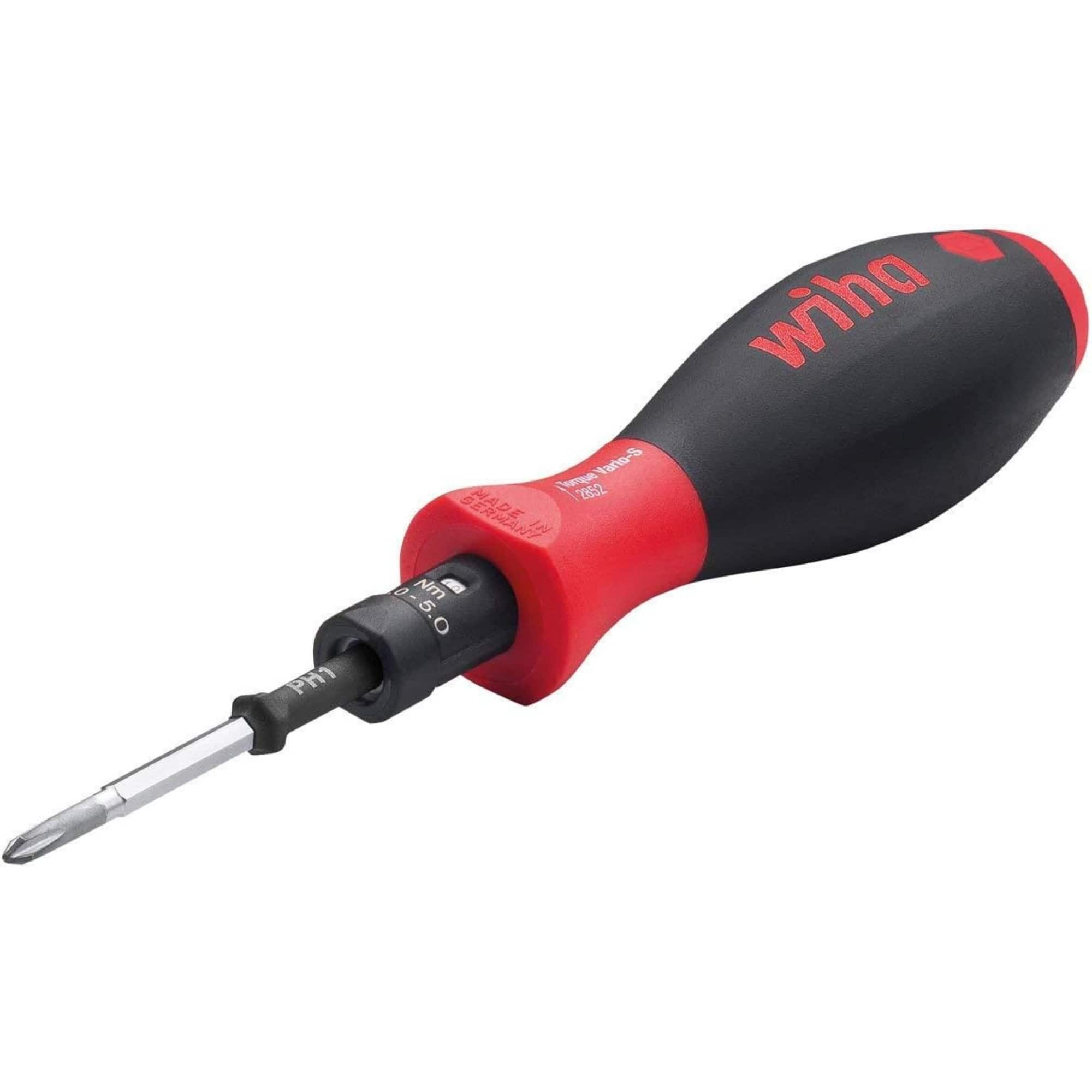 Wiha - TorqueVario-S Torque Screwdriver, 10–50 Inch-Pounds, 5,000 Accuracy Cycles - Multi