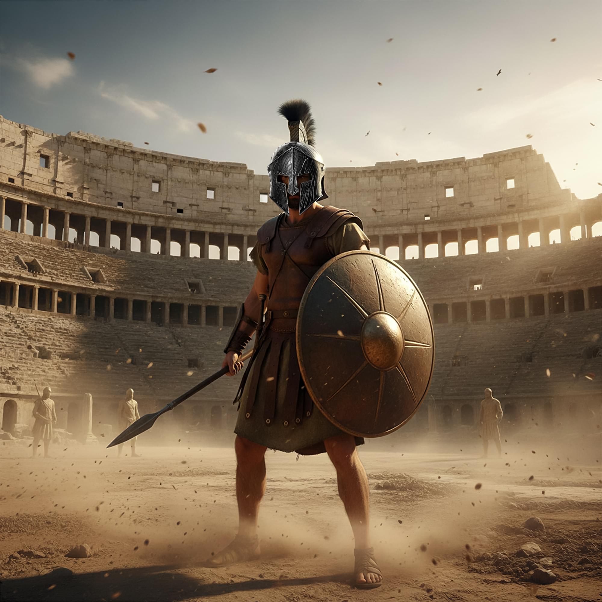 Alt View 3. Underwraps - Evil Roman Helmet With Mask Adult Costume Accessory - Black.