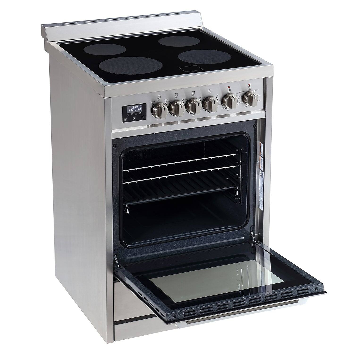 Alt View 1. Rangaire - Rangaire 24" Electric Range AirFry Convection Oven Freestanding Stainless Steel RRE241TS - Stainless steel.