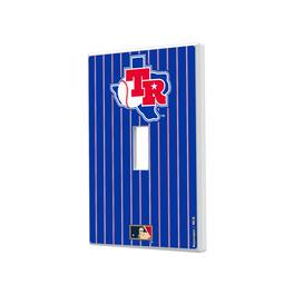 Keyscaper - Texas Rangers 1981-1983 Cooperstown Pinstripe Single Toggle Light Switch Plate - Multicolor