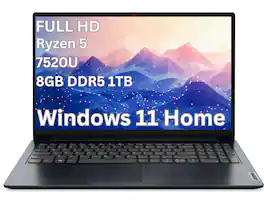 Lenovo - Upgraded - IdeaPad 1 15.6" Full HD Laptop - AMD Ryzen 5 7520U 2022 - 8GB Memory- 1TB SSD Windows 11 Home - Blue