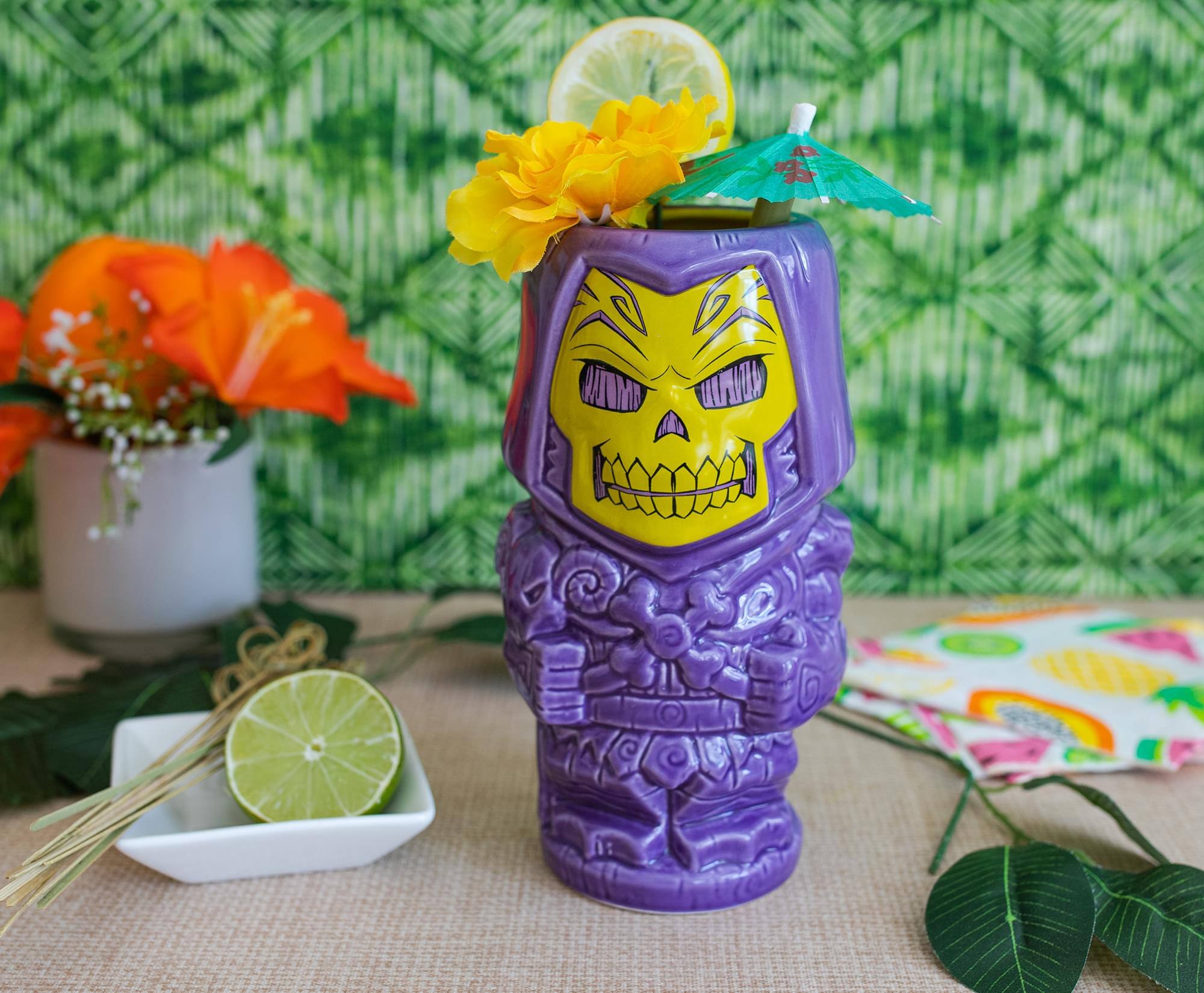 Alt View 2. Masters of the Universe - Geeki Tikis Masters of the Universe Skeletor Ceramic Mug | Holds 21 Ounces - Purple.