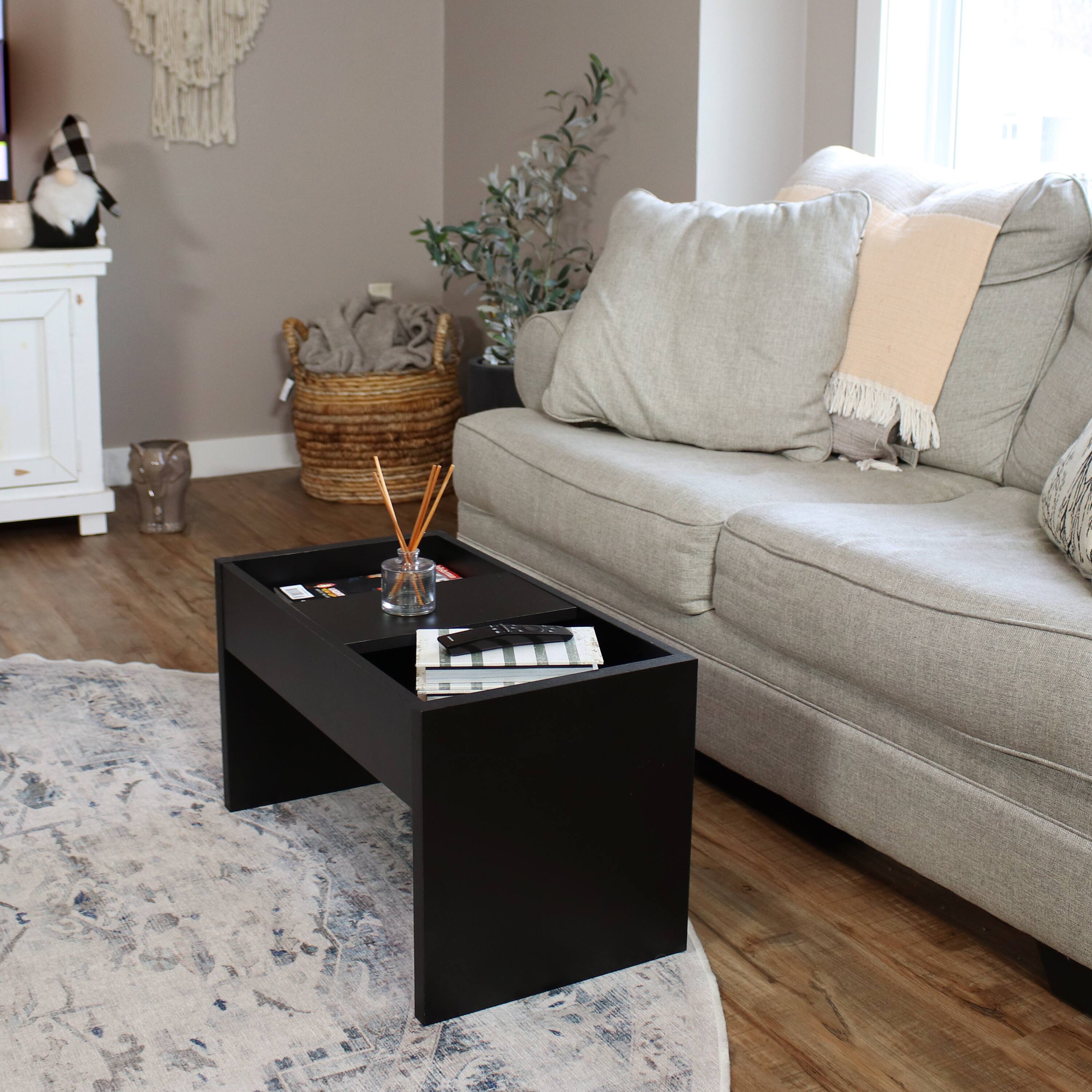 Alt View 4. Sunnydaze - 2-in-1 Multi-Use Accent Side Table - Black.