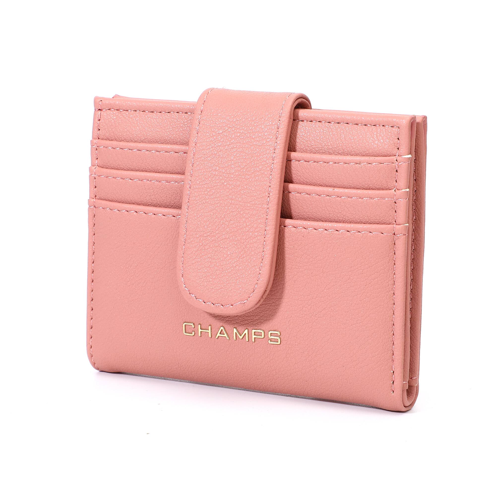 Angle. Champs - Iconic Collection Snap Cardholder - Pink.