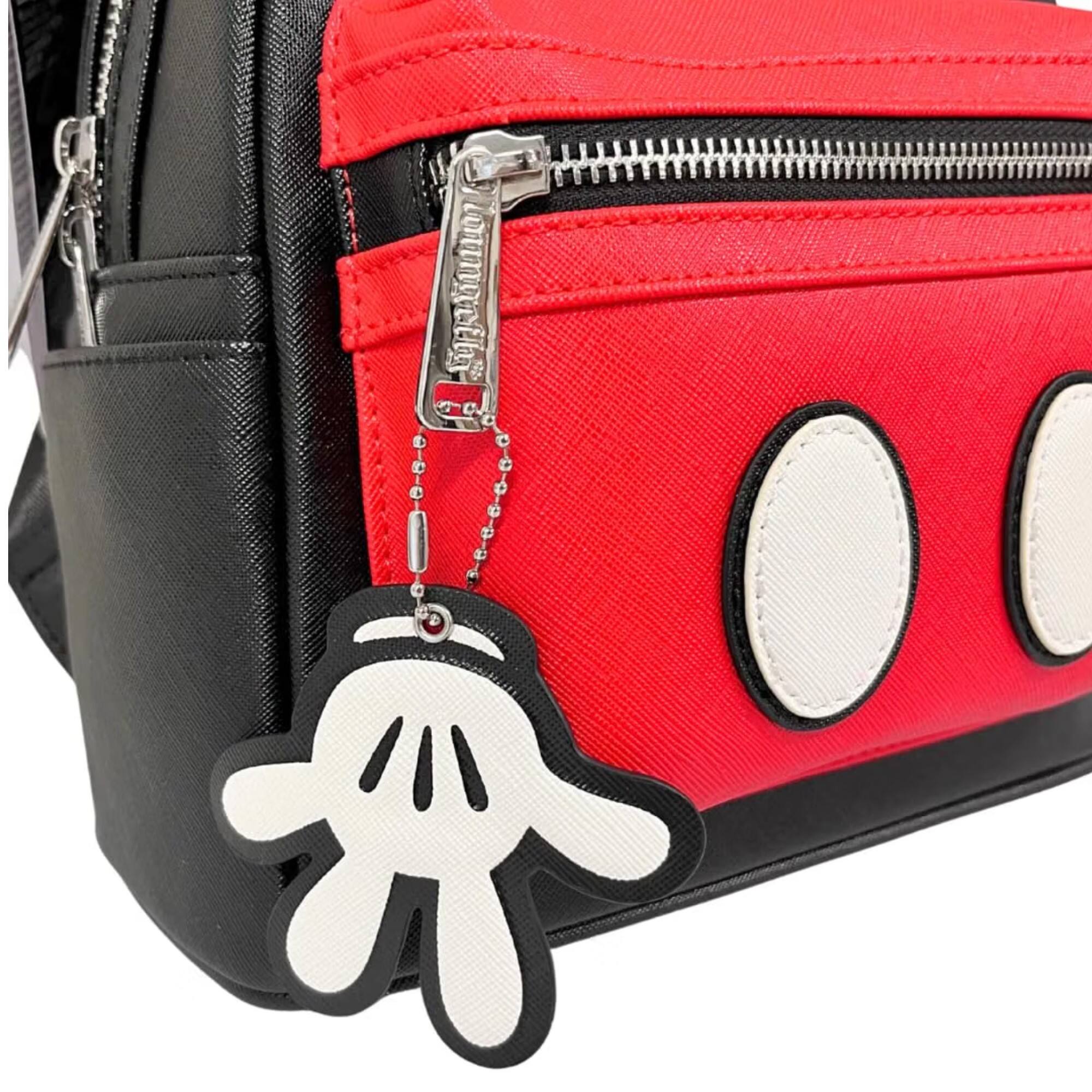 Alt View 4. Disney - Loungefly x Mickey Suit Mini Saffiano Faux Leather Backpack - Gray.