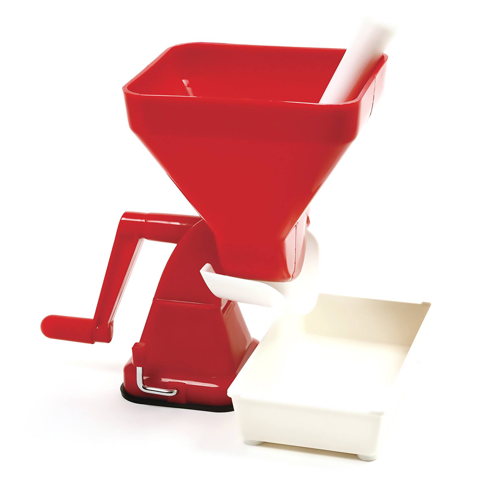 Front. Norpro - 2.25 Quart Jumbo Tomato Press - Red.