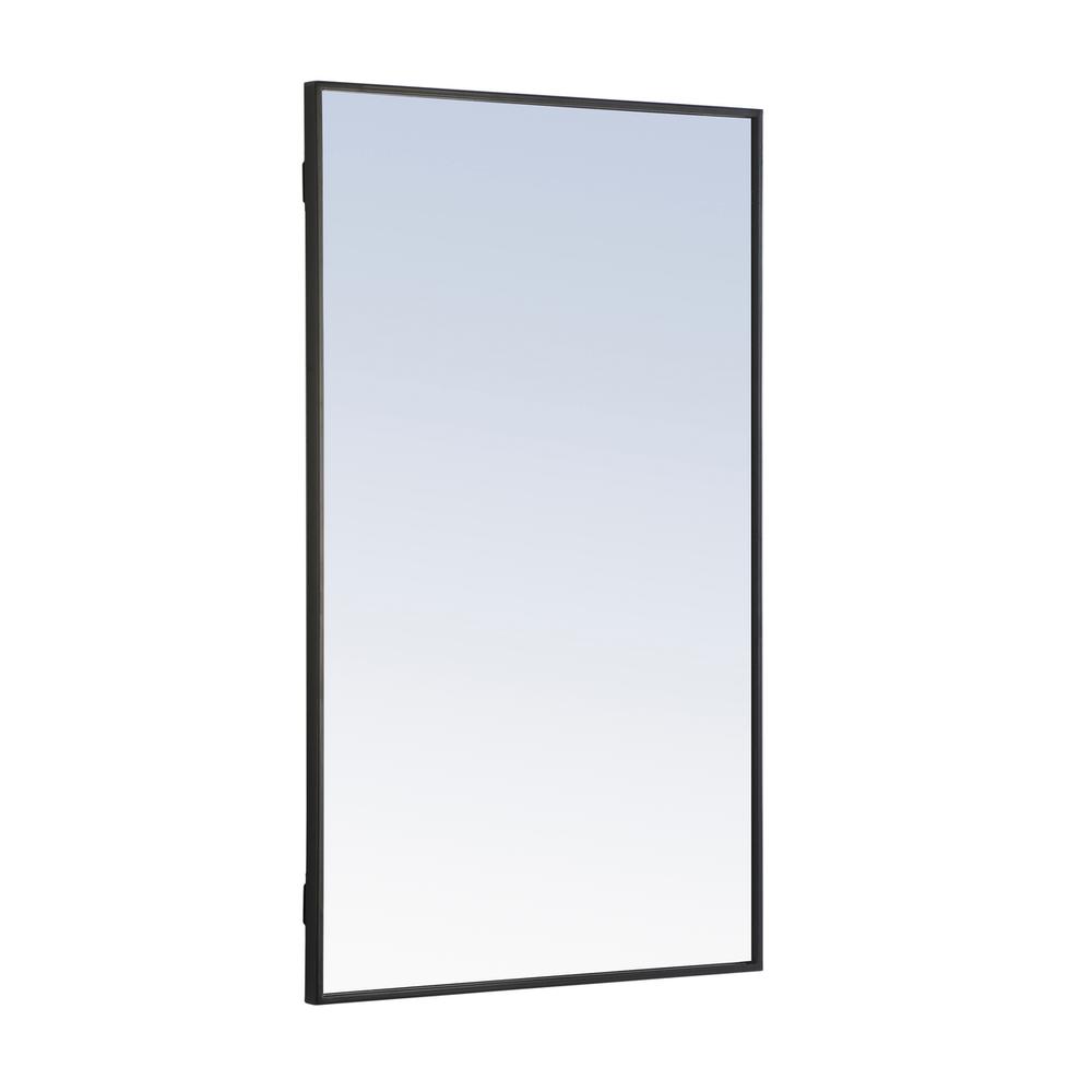 Alt View 4. Elegant Decor - Metal frame Rectangle Mirror 24 inch Black - Black.