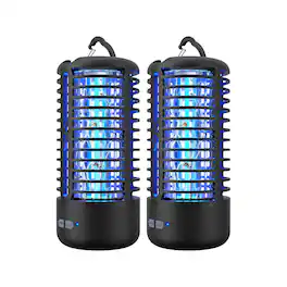 Portable Rechargeable Bug Zapper, Mosquito Killer for Indoor & Outdoor Fly Trap, 2 Pack