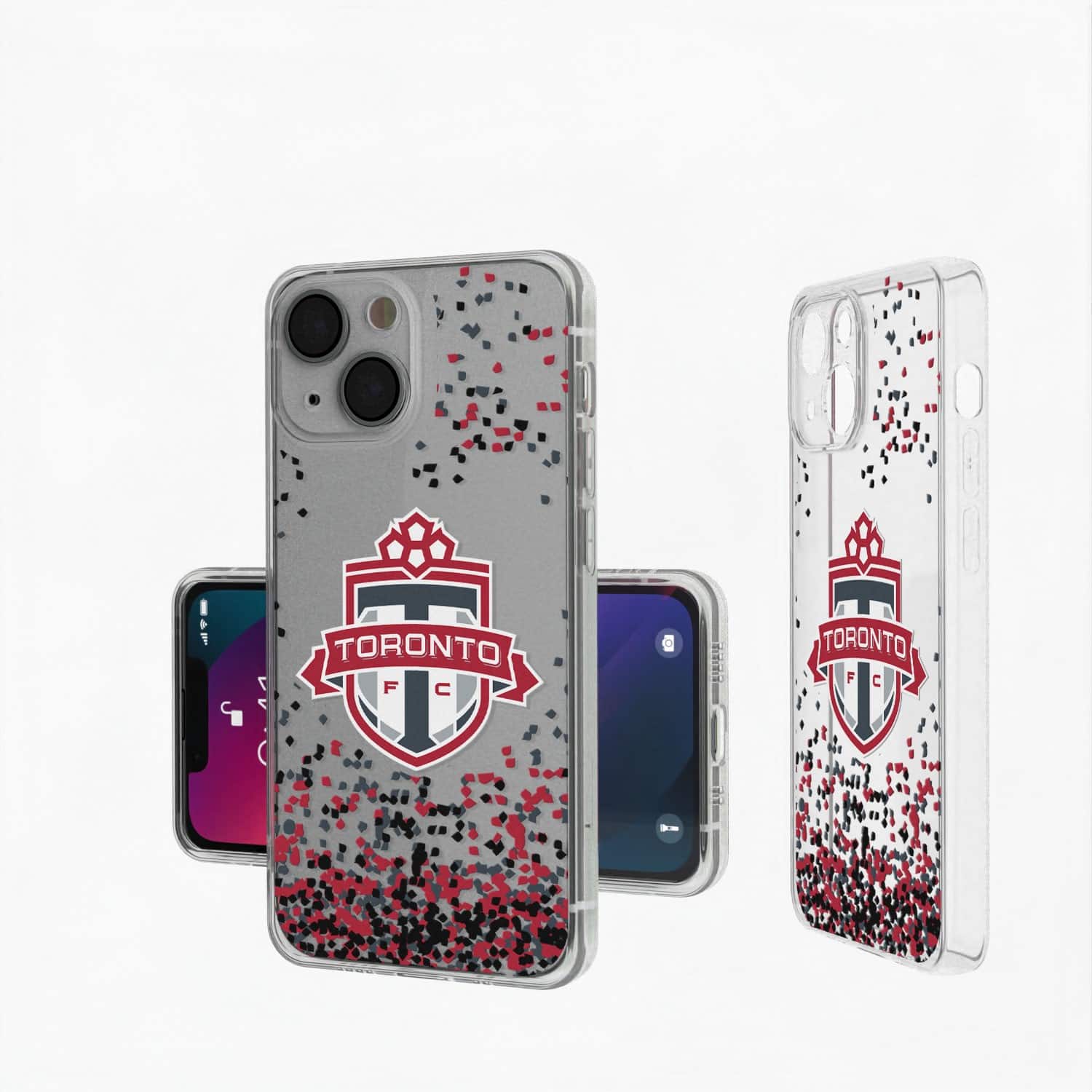 Keyscaper - MLS - Toronto FC iPhone Confetti Design Clear Case - 15 Plus - Multicolor
