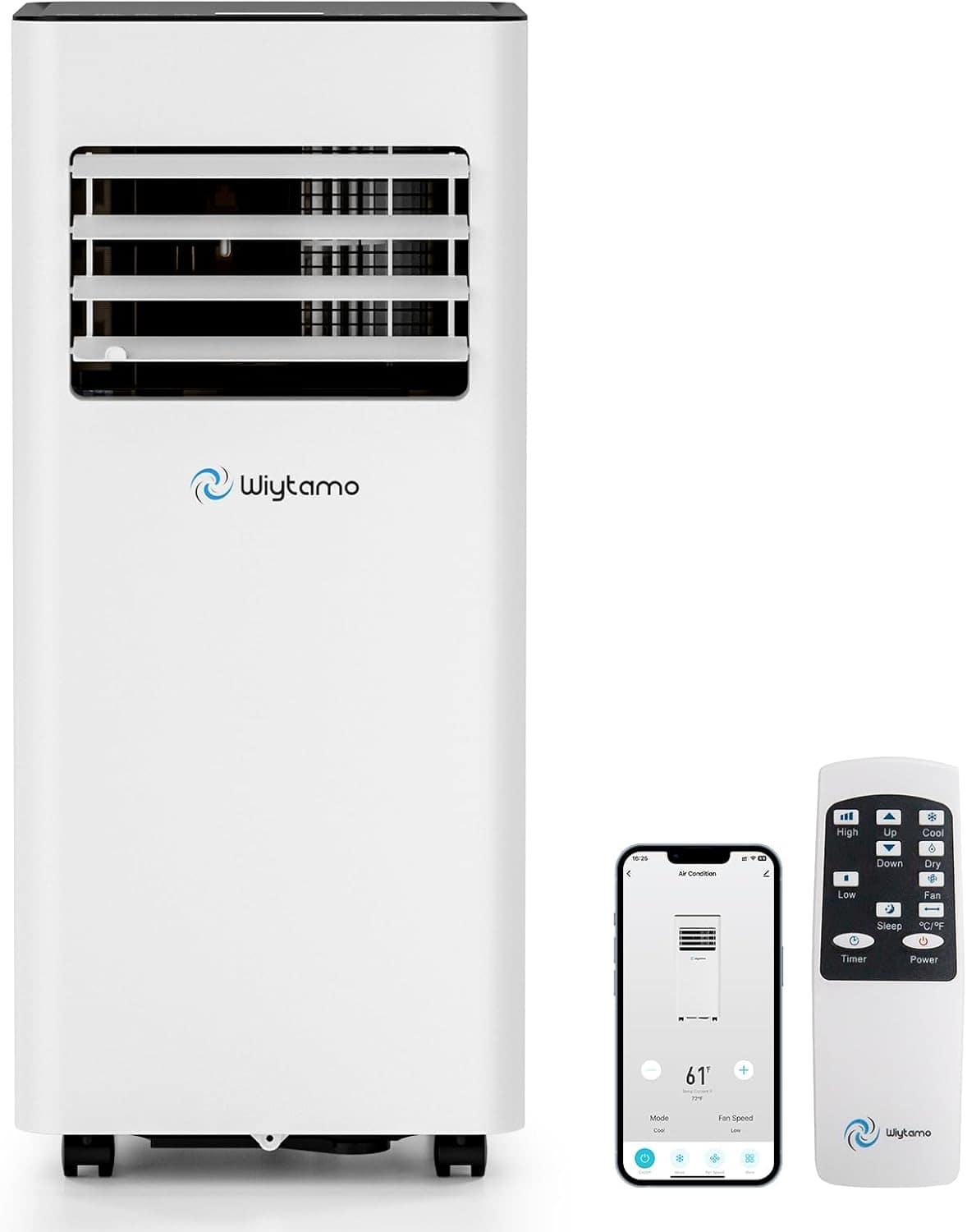 Chery Life - 10,000 BTU  3-in-1 Portable Air Conditioners with WiFi, Cool, Dehumidifier and Fan Up to 450 Sq.Ft