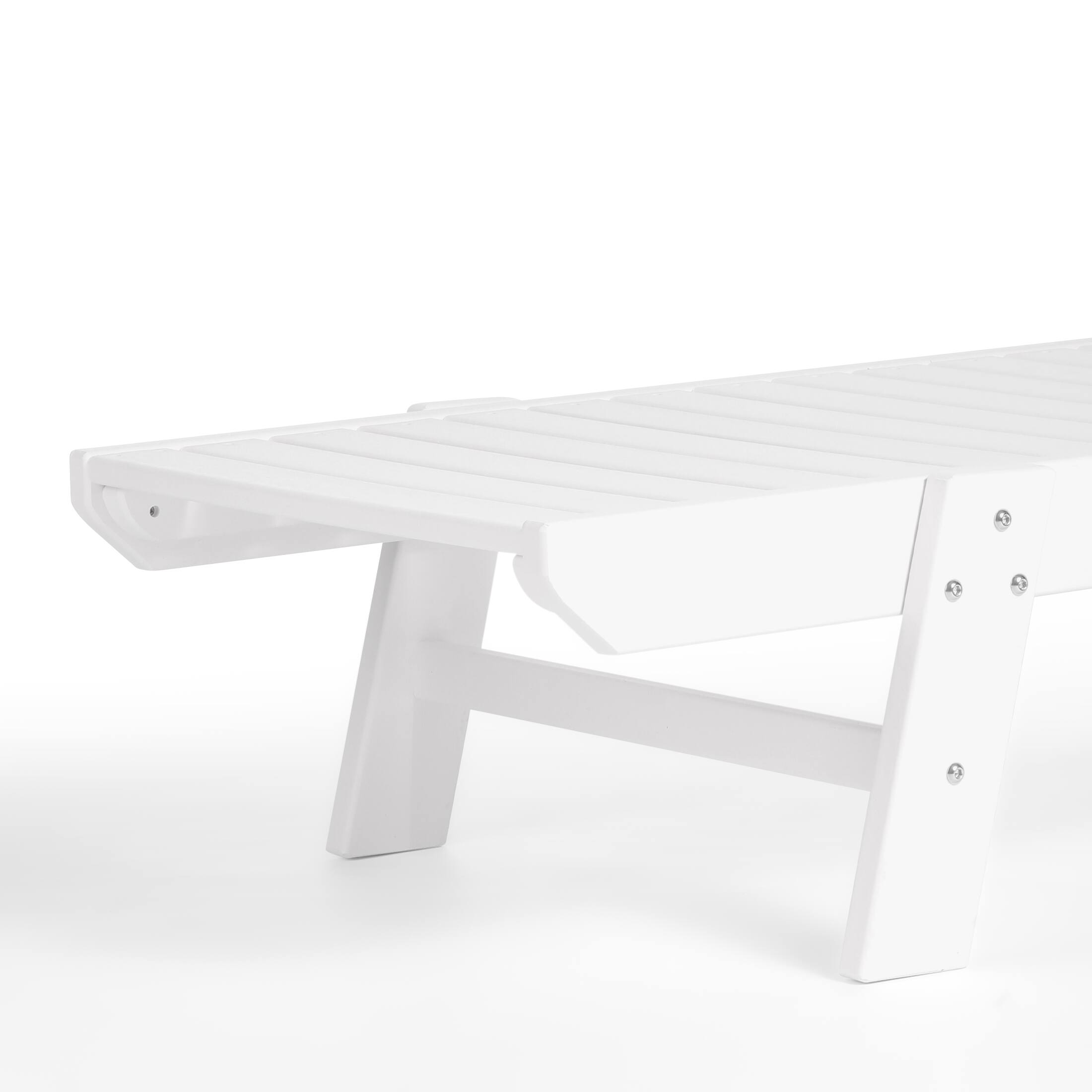 Alt View 4. WestinTrends - WestinTrends Malibu Poly Reclining Chaise Lounge - White.