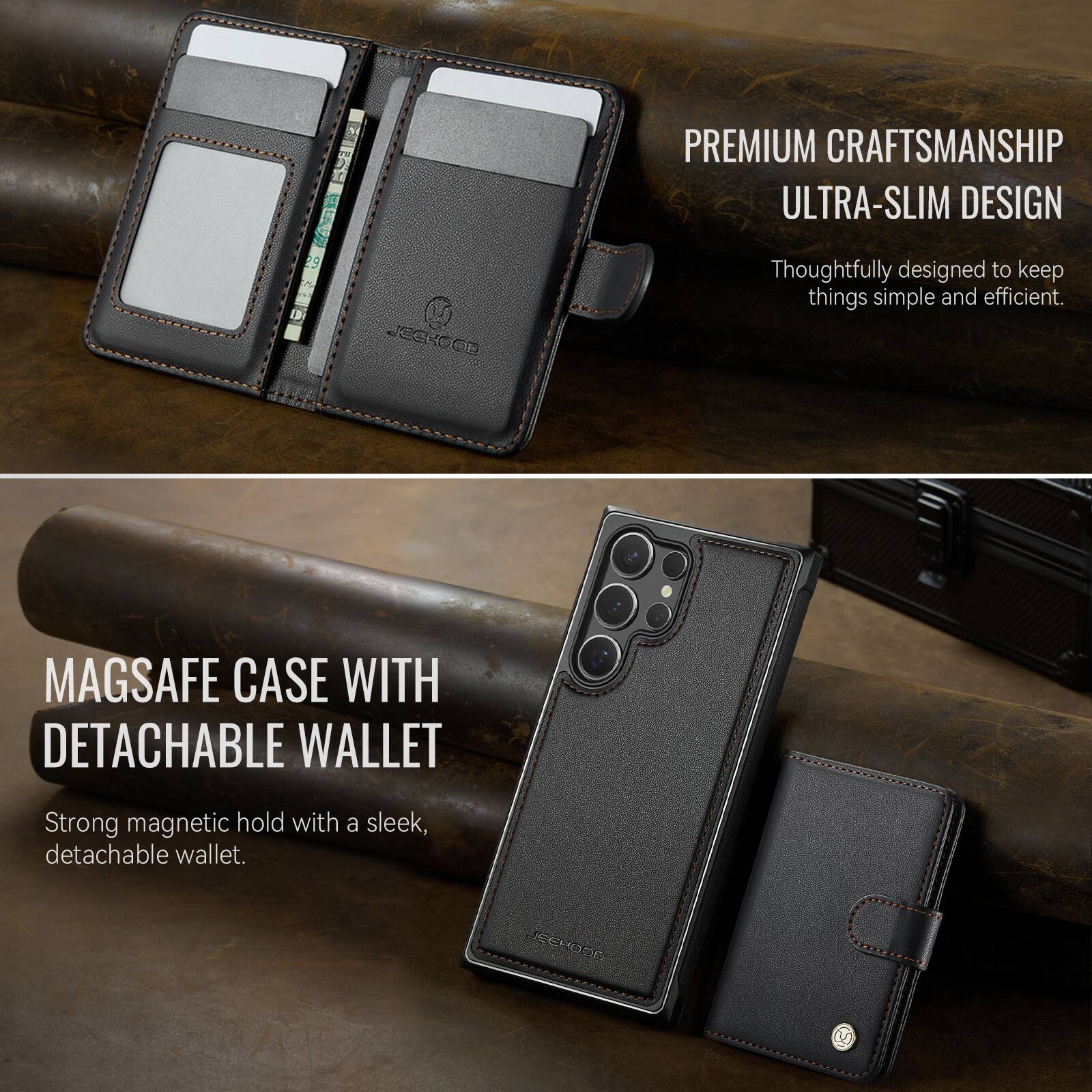 PREMIUM CRAFTSMANSHIP ULTRA-SLIM DESIGN

Thoughtfully designed to keep things simple and efficient.

MAGSAFE CASE WITH DETACHABLE WALLET

Strong magnetic hold with a sleek, detachable wallet.