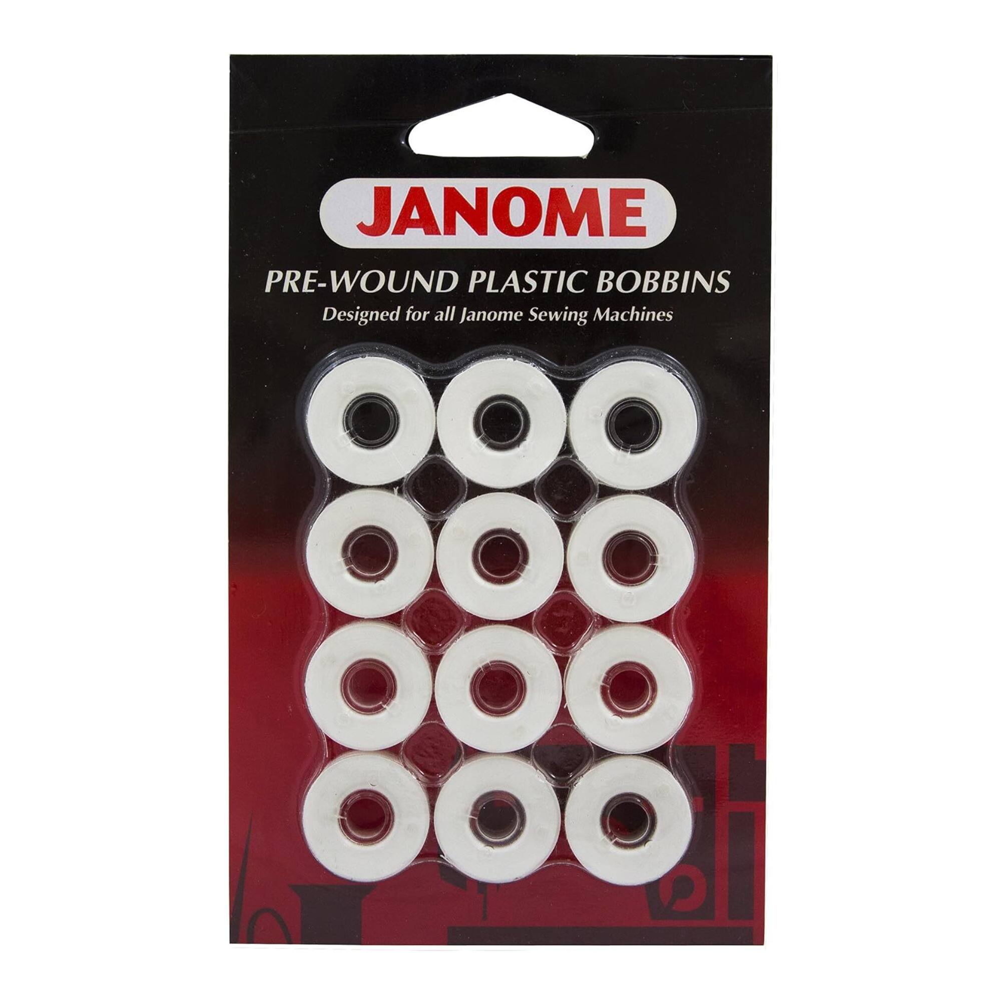 JANOME PRE-WOUND PLASTIC BOBBINS
Designed for all Janome Sewing Machines
