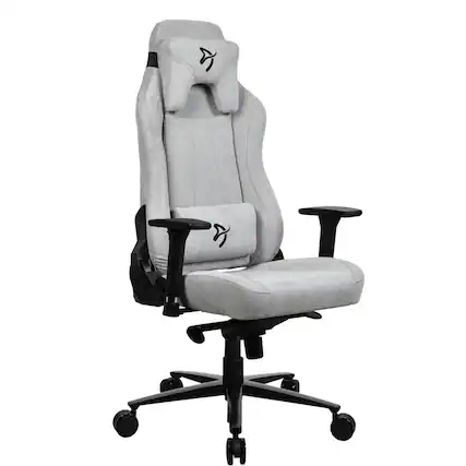 Front. Arozzi - Vernazza Premium Soft Fabric Ergonomic Office/Gaming Chair - Light Grey.