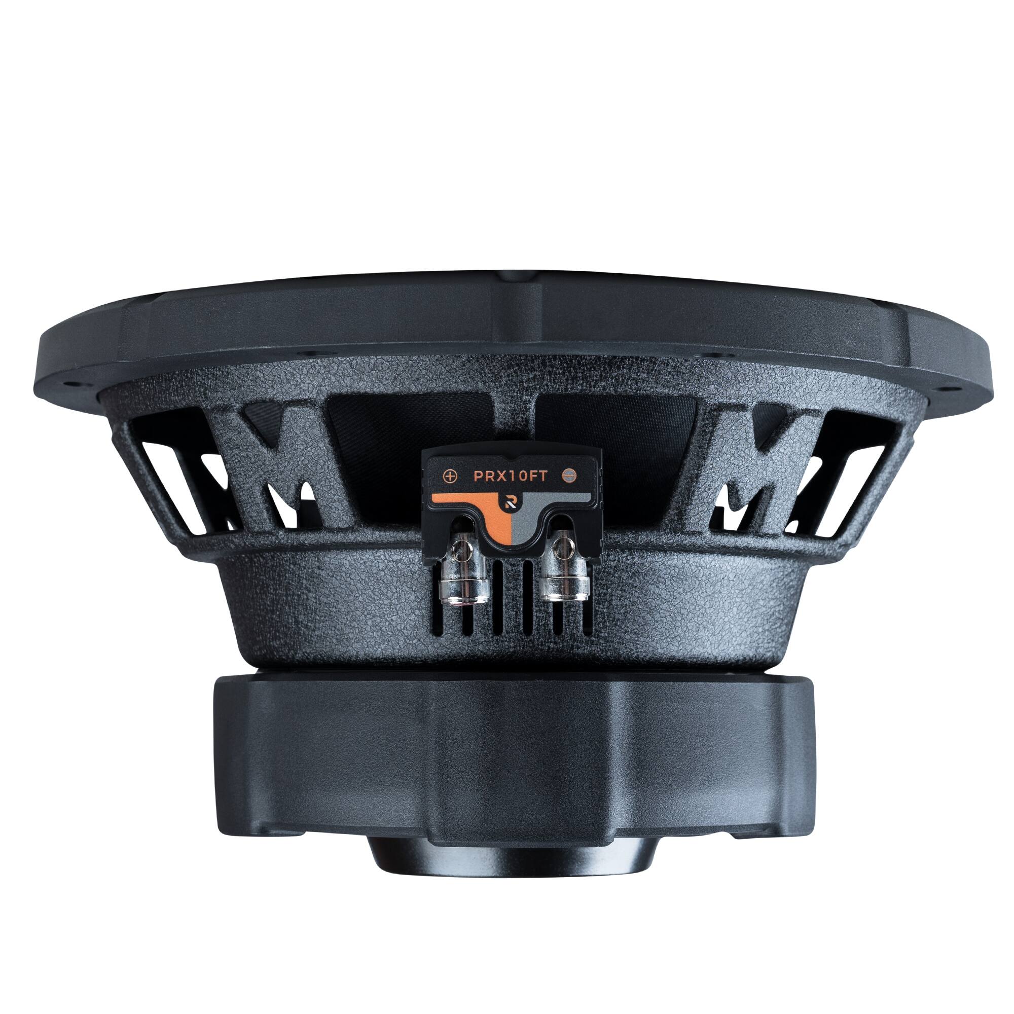 Alt View 4. Memphis Car Audio - Memphis PRXL10FT Power Reference 10" 1/2/4 Ohm RGB LED Selectable Impedance Subwoofer - Black/Gray.